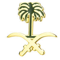 Diverses épingles de revers en émail souple ou dur, souvenirs de l'Arabie Saoudite, épingles drapeau de Bahreïn pour la Journée nationale saoudienne, pour chapeaux, robes et vêtements