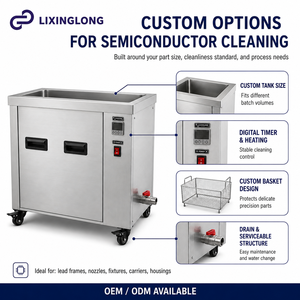 Attrezzatura Industriale per Pulizia a Ultrasuoni, Sgrassatore Elettrico per Componenti Semiconduttori, OEM ODM, Vasca Singola con Risciacquo ad Acqua Purificata - Product Image 2