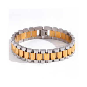 Bracelets en acier inoxydable de style tendance pour montres, inspirés des célébrités d'Internet, vente en gros - Product Image 1