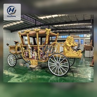 Nouvelle calèche royale électrique de luxe haut de gamme, chariot classique vintage de princesse, structure en acier, transport spécial