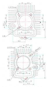 Kit de juntas de anillo de pistón de cilindro de 47mm para <span class=keywords><strong>Honda</strong></span> <span class=keywords><strong>CRF</strong></span> 70 70CC Dirt <span class=keywords><strong>Bike</strong></span> <span class=keywords><strong>Pit</strong></span> <span class=keywords><strong>Bike</strong></span> ATVs Quad - Product Image 5