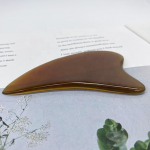 Gua Sha-cuerno de buey para el cuidado de la piel, tablero de raspado con forma de V, elevador Facial, cuerno de búhos, herramienta Facial Gua Sha, <span class=keywords><strong>Guasha</strong></span>, 2023 - Product Image 6