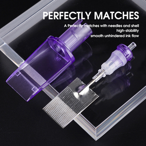 Aghi per Cartucce Tattoo Permanenti Mast Pro Magnum Super Large 1245RM 1245M 3.5mm/5mm Viola Sterilizzati al Gas EO 100% 10pz/scatola - Product Image 4