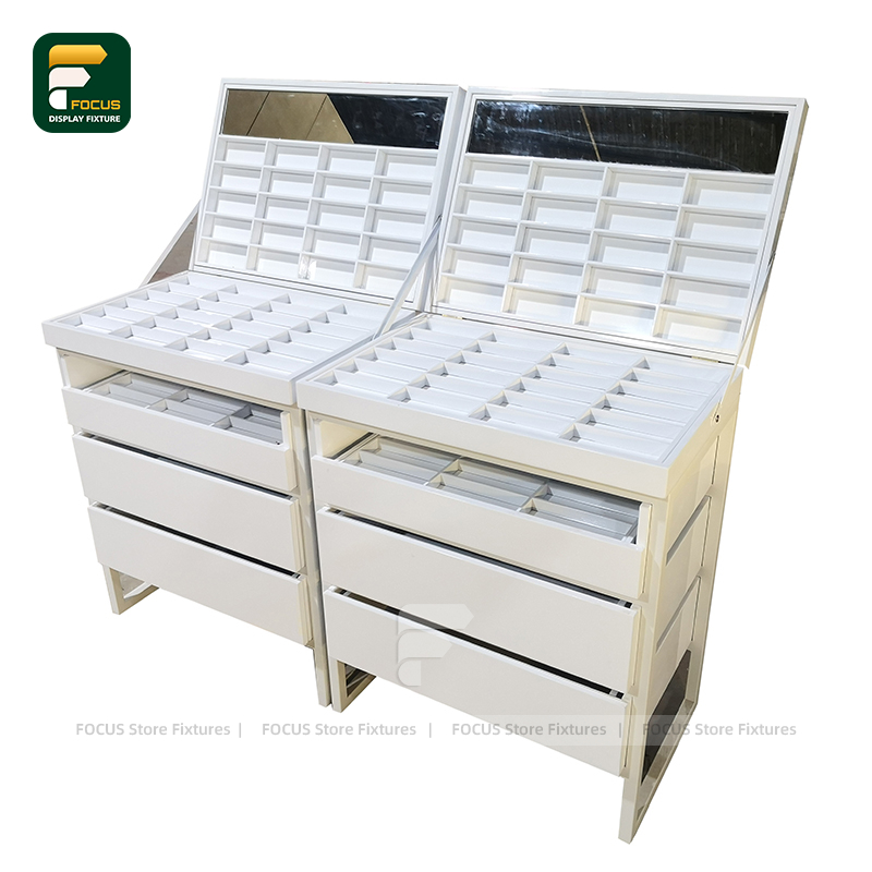 storage cabinet mirror for optician