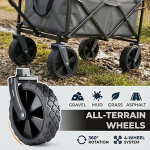 CZFIT Portable Adjustable Collapsible Folding Outdoor Garden <b>Trolley</b> Beach Picnic Camping Wagon Cart - Product Image 5