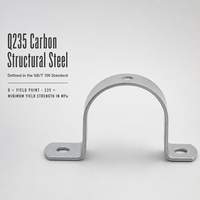 Support de fixation en U galvanisé en acier au carbone Q235 pour sangle de tuyau demi-circulaire pour une installation sécurisée des tuyaux