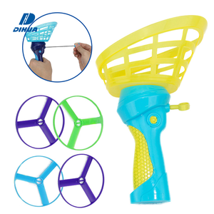 Tirer la chaîne volant disque lanceur UFO jeter attraper <span class=keywords><strong>jeu</strong></span> Parent-enfant interactif en plastique soucoupe Sport de plein air loisirs jouets - Product Image 1