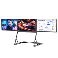 Écrans triples populaires pour ordinateur portable, extension d'écran 14 pouces FHD IPS, boîtier en alliage d'aluminium pour les voyages et les affaires, compatible Windows et Mac