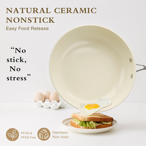 <span class=keywords><strong>Wok</strong></span> Antiaderente de Alumínio com Revestimento Cerâmico Branco para Indução com Tampa de Vidro Panela <span class=keywords><strong>Wok</strong></span> de Alumínio para Cozinha a Gás - Product Image 5
