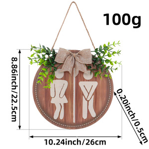 Nuova toilette in <span class=keywords><strong>legno</strong></span> dipinta di genere natalizia eco-friendly casa decorativa porta a muro - Product Image 6