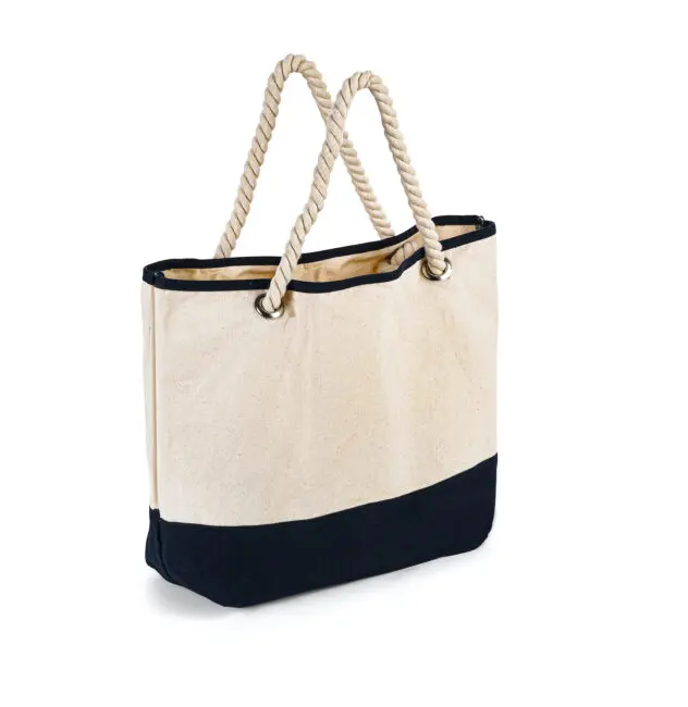 Canvas Shopping Bag with Comfortable Rope Handle for groceries and beach for men and women both at low price
