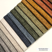 Tissu d'ameublement en velours slub bicolore durable, imprimé, froissé, résistant à l'usure, pour la décoration intérieure et les housses de canapé