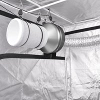 Filter Karbon Aktif LONGWELL untuk Grow Tent, Kartrid 10-Inci, Media Pra-Filter Udara, Kipas Saluran Plastik 38/50 MM