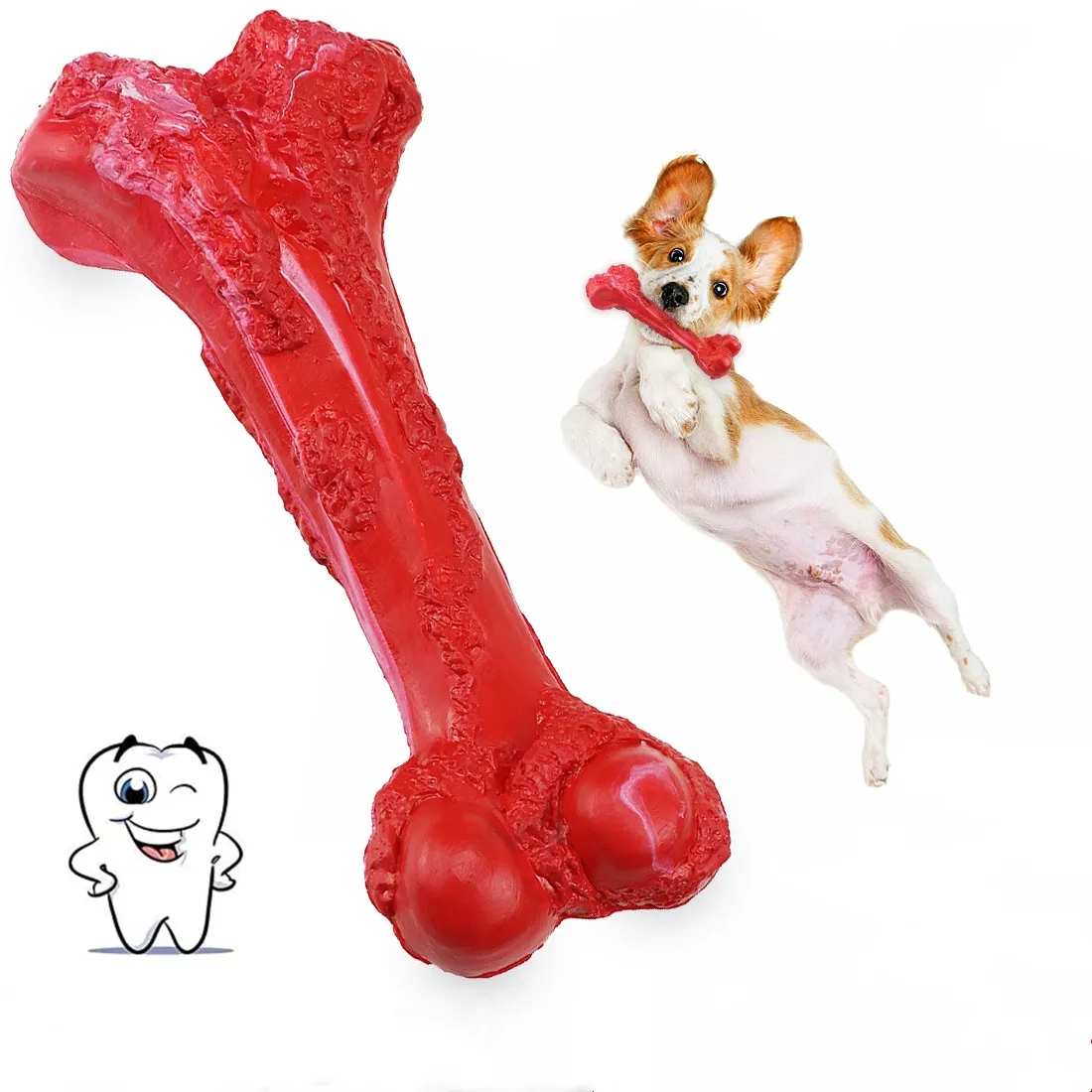2021 Huisdier Rubber Hond Chew Speelgoed Lederen Koeienhuid Bone Molaire Tanden Schoon Stok Food Treats Hond Rubber Kauwen Speelgoed