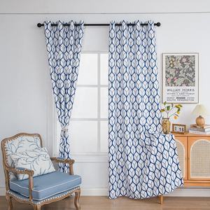 ผ้าม่านโพลีเอสเตอร์พิมพ์ลายโปร่งแสงสำหรับห้องนั่งเล่นในโรงแรม ขายดี ลายพิมพ์ทั้งผืน ใช้ได้ทุกฤดู - Product Image 4