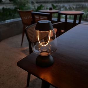 <span class=keywords><strong>Lampe</strong></span> de table artistique à LED de type C avec commande tactile, lumière d'ambiance décorative rechargeable pour chambre à coucher, restaurant, bar, chevet - Product Image 5