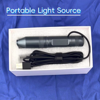 Endoscope ORL avec lentille anti-buée, étanche IPX6, 121 lumens, 5 heures d'autonomie de la batterie, en métal, pour le contrôle des oreilles, du nez et de la gorge des animaux de compagnie, petits animaux