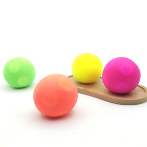 Wholesale Pink Green Emojiball TPR Soft Rubber Flour <b>Squeeze</b> Toy Stress Relief <b>Ball</b> 6cm 55g Custom Logo - Product Image 2