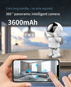 Robot interkom dua arah, deteksi gerakan 1080P baterai 3600mAh kamera WiFi penglihatan malam jernih - Product Image 2