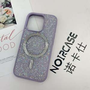 Coque de téléphone TPU + PC 2-en-1 avec autocollants à paillettes-Style de luxe INS, coque de téléphone pour femme, convient à l'iPhone 15 Pro Max Plus - Product Image 5