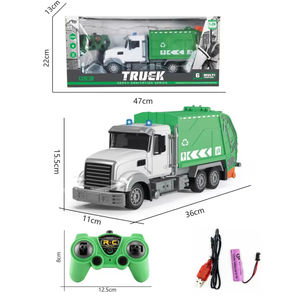 <span class=keywords><strong>Camion</strong></span> <span class=keywords><strong>poubelle</strong></span> télécommandé 2,4 GHz 6 canaux à l'échelle 1:24 avec lumières fonctionnelles, portée de 30 m, prêt à l'emploi, piles incluses - Jouet pour garçons et filles - Product Image 6