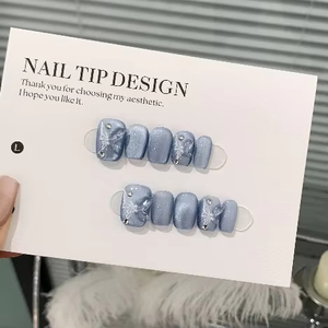 Vente en gros de <span class=keywords><strong>faux</strong></span> ongles style français grande remise nouvelle mode presse sur les ongles pour les doigts logo personnalisé marque privée - Product Image 2