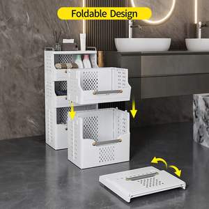 Cesta de lavandería de plástico para baño <span class=keywords><strong>Triple</strong></span> Cesta de almacenamiento de <span class=keywords><strong>ropa</strong></span> <span class=keywords><strong>sucia</strong></span> Cesta de lavandería plegable - Product Image 5