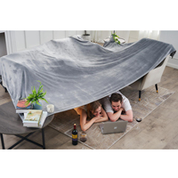 Manta de Lana Extra Grande de 120x120 Pulgadas, una Manta Gigante sin Costuras para Familias, Parejas y Amigos - Extra Grande