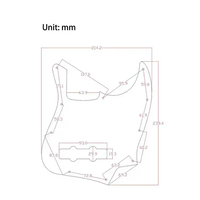 Black 3Ply 10 Hole 4 String J Bass Guitar Scratch Plate Pick Guard Jazz Guitar Pickguard for Electric Bass Guitar Parts