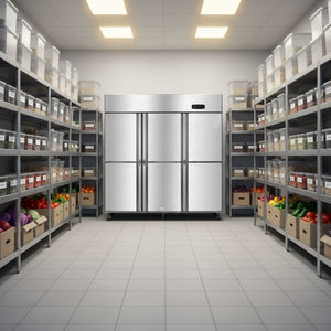 Réfrigérateur commercial et domestique à 6 portes en acier inoxydable, à économie d'énergie, prix d'usine, pour hôtel, restaurant, cuisine - Product Image 4