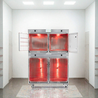 Cage de thérapie vétérinaire en acier inoxydable 304, unité d'isolement de soins intensifs, chenil chauffant pour clinique vétérinaire, pour chiens, chats et grands animaux