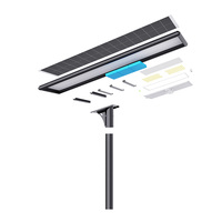 Lampe solaire LED tout-en-un Aufiner IP65 18V 120W, design modulaire, intégrée, pour éclairage routier extérieur