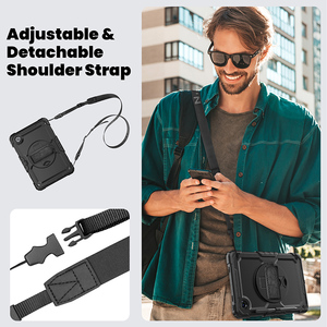 Funda para tableta para Lenovo Tab M11 TB330FU <span class=keywords><strong>Pad</strong></span> 2024 TB331FC con correa para las manos correa para el hombro y soporte giratorio - Product Image 5