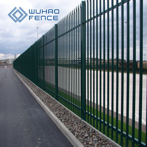 Clôture en acier vert pour bâtiment de <span class=keywords><strong>jardin</strong></span> de 8 pieds, panneau de clôture en acier Euro Palisade - Product Image 1