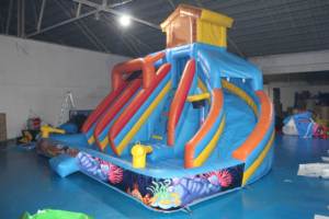 Toboggan aquatique gonflable le plus populaire, château gonflable avec toboggan aquatique pour enfants, toboggan aquatique gonflable à vendre - Product Image 3