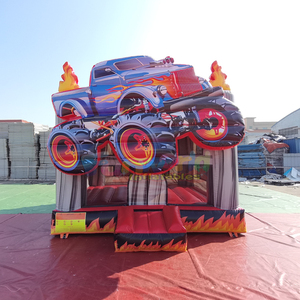 Castillo inflable 3D con diseño de monster truck, de calidad comercial, para niños, castillo hinchable para interiores. - Product Image 4