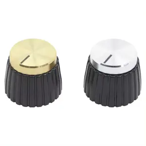 Potentiometer Knob Amplifier Black Volume Control Knob Universal Guitar Push-on Knobs With Gold Cap For Marshall Amplifiers