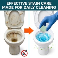 Nettoyants pour cuvettes de toilettes longue durée, comprimés nettoyants automatiques pour toilettes, désodorisants et détartrants pour réservoirs de toilettes contre les taches tenaces