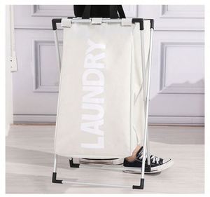 <b>Laundry</b> Hamper <b>Foldable</b> <b>Laundry</b> <b>Basket</b> Organizer Collapsible Double Fabric Home <b>Laundry</b> Storage Open - Product Image 3