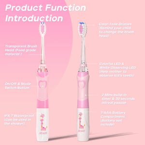 Cepillo de dientes eléctrico Seago para niños con luz LED de arcoíris, temporizador de 2 minutos, resistente al agua IP7, recargable para niños - Product Image 2