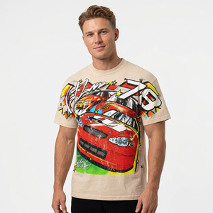 2027 <b>Men's</b> Cotton Jersey T-Shirt Short Sleeve Printed Racing Car Design O-Neck Regular Fit Casual Style - Product Image 6