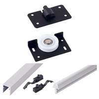 Accessoires pour portes en verre sans cadre Quincaillerie de douche Systèmes de portes coulissantes