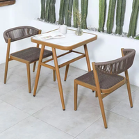 Ensemble de table et chaises de bistrot JP imperméable et moderne pour terrasse, jardin, café, pour 2 personnes