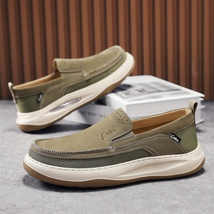 Handmade in <strong>Italy</strong> Lightweight <strong>Leather</strong> Men's Casual Shoes Breathable Office Dress Loafers Comfortable Walking Canvas Trendy Shoes - Product Image 6