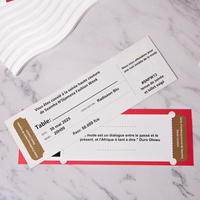 Cartes d'invitation de mariage personnalisées en forme de carte d'embarquement ou de passeport, impression d'invitations de mariage