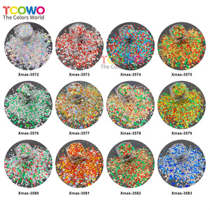 Fábrica al por mayor a granel Biodegradable <span class=keywords><strong>Chucky</strong></span> Glitter <span class=keywords><strong>Navidad</strong></span> copos de nieve Chunky Glitter para decoración de uñas artesanías de vacaciones - Product Image 6