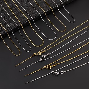 Cadena de Acero Inoxidable Ajustable para Collar DIY, Cadena de Joyería con Cuentas para Mujer, Accesorios Hechos a Mano de Acero de Titanio - Product Image 2