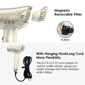 Secador de Pelo Profesional Plegable Kangroad de Doble Voltaje, 110000 rpm, Plasma Milions, de Alta Velocidad, con Infrarrojos - Product Image 6