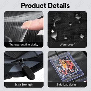 ผู้ผลิต JUZI ผลิตสมุดใส่การ์ดสะสมแบบสั่งทำพิเศษ ดีไซน์หรูหรา ลายโปเกมอน 4 ช่องใส่การ์ด  วัสดุหนัง PU กันน้ำ เป็นมิตรกับสิ่งแวดล้อม พร้อมซิป - Product Image 4