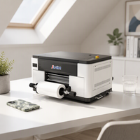 Machine d'impression UV DTF avec système d'agitation d'encre blanche pour valises et coques d'écouteurs, idéale pour la création de cadeaux personnalisés